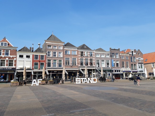 Delftse markt in coronatijd - (c) Gerben Helleman